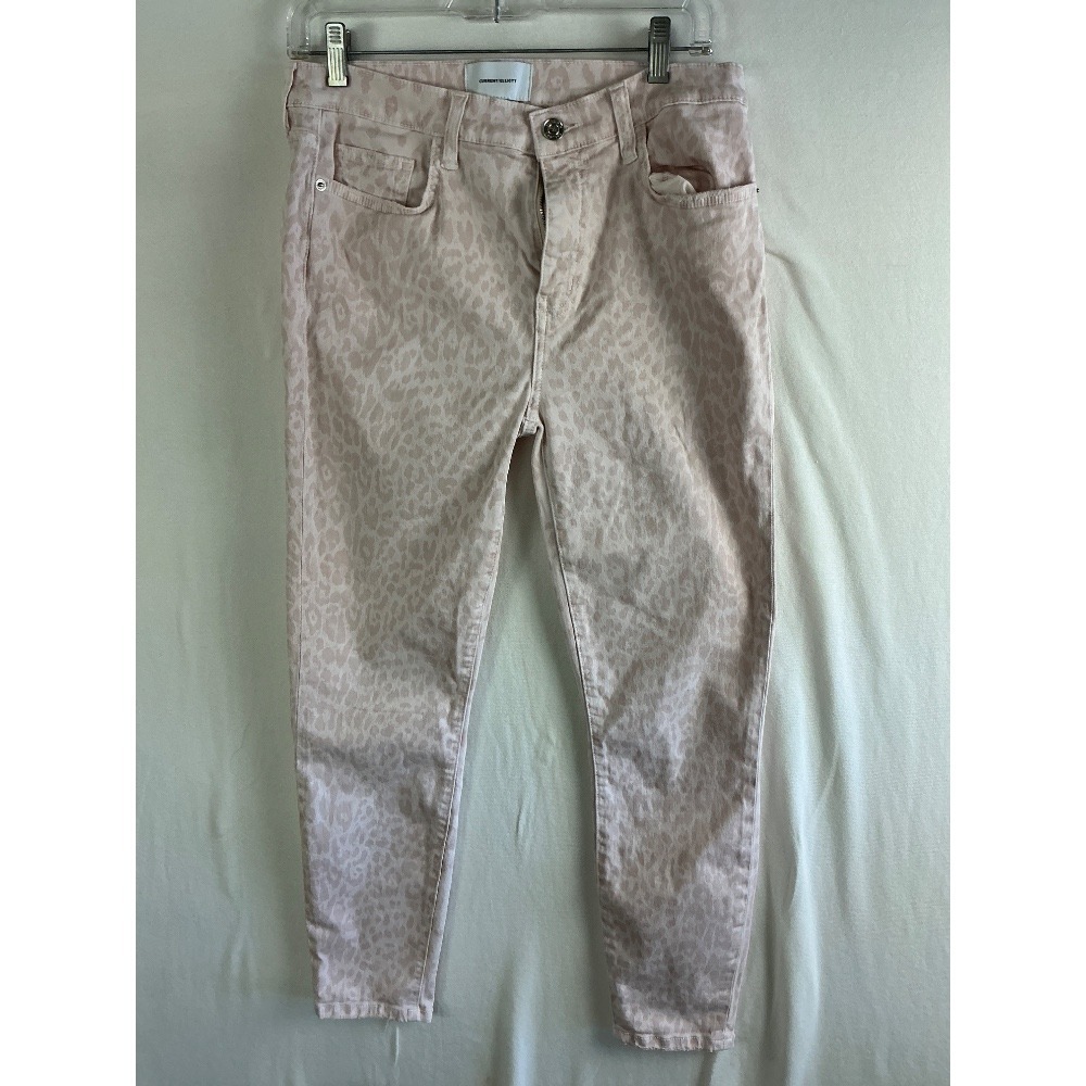 Current/Elliott Jeans Women's‎ 30 Leopard Print High Rise Skinny Distressed
